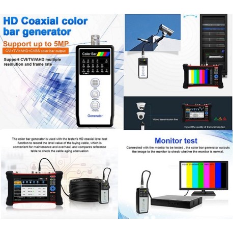 Gold CCTV Color Bar Generator For Analog & HD